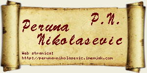 Peruna Nikolašević vizit kartica